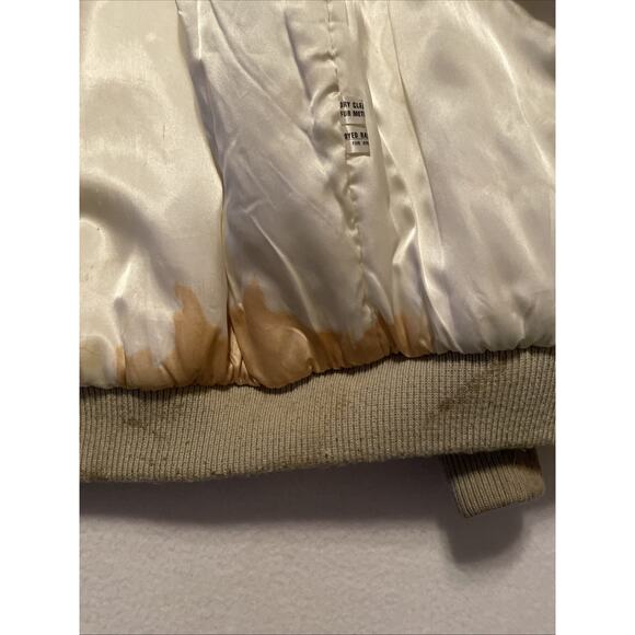 Neiman Marcus Vintage White Tan Dyed Rabbit Fur Coat Jacket 80s Hong Kong 12 - Picture 8 of 13